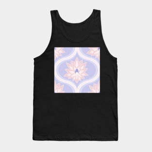 candy and periwinkle lotus flower ogee pattern Tank Top